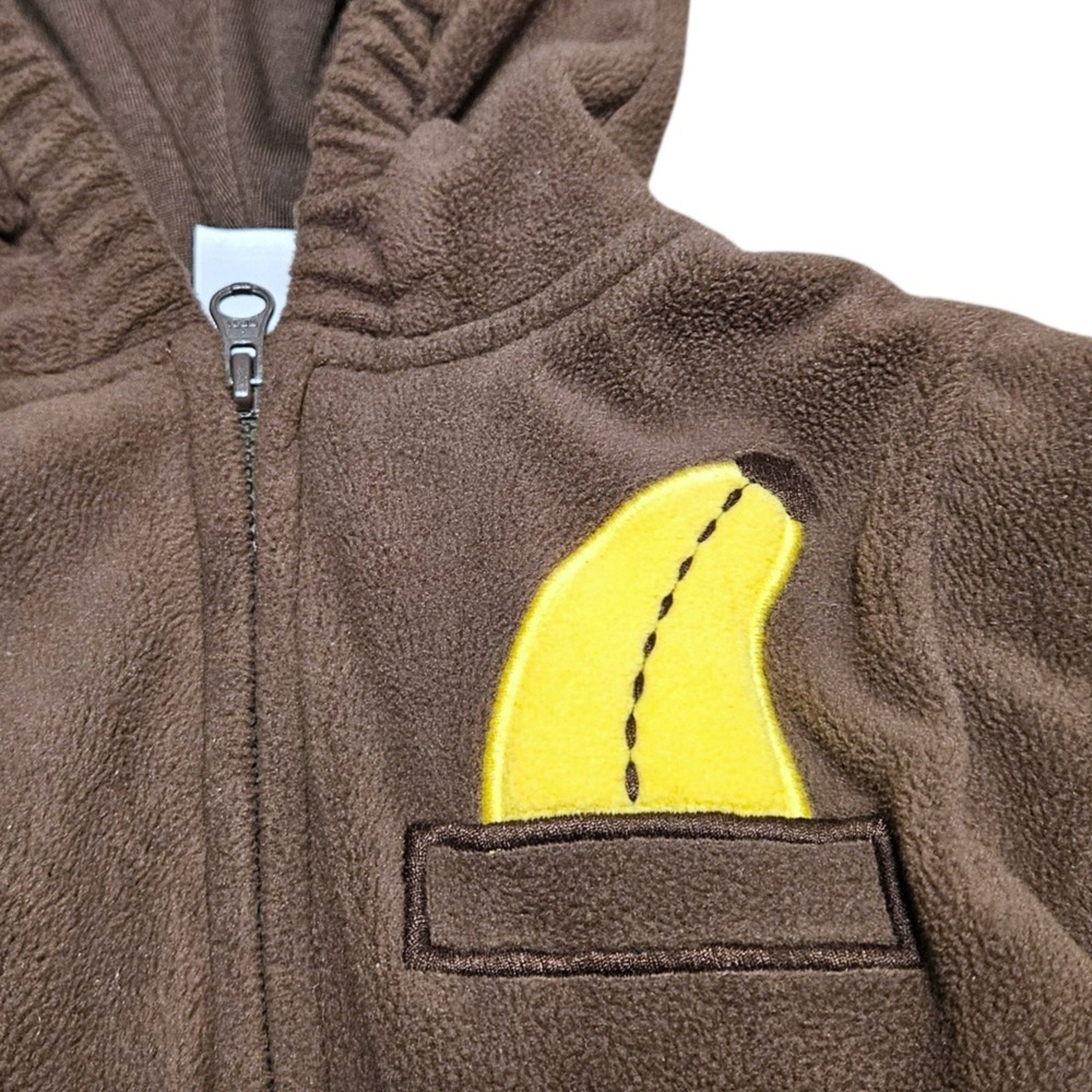 Carter's 24M Monkey Costume 2 Piece Brown Fleece Hoodie Pants Halloween - Picture 6 of 13
